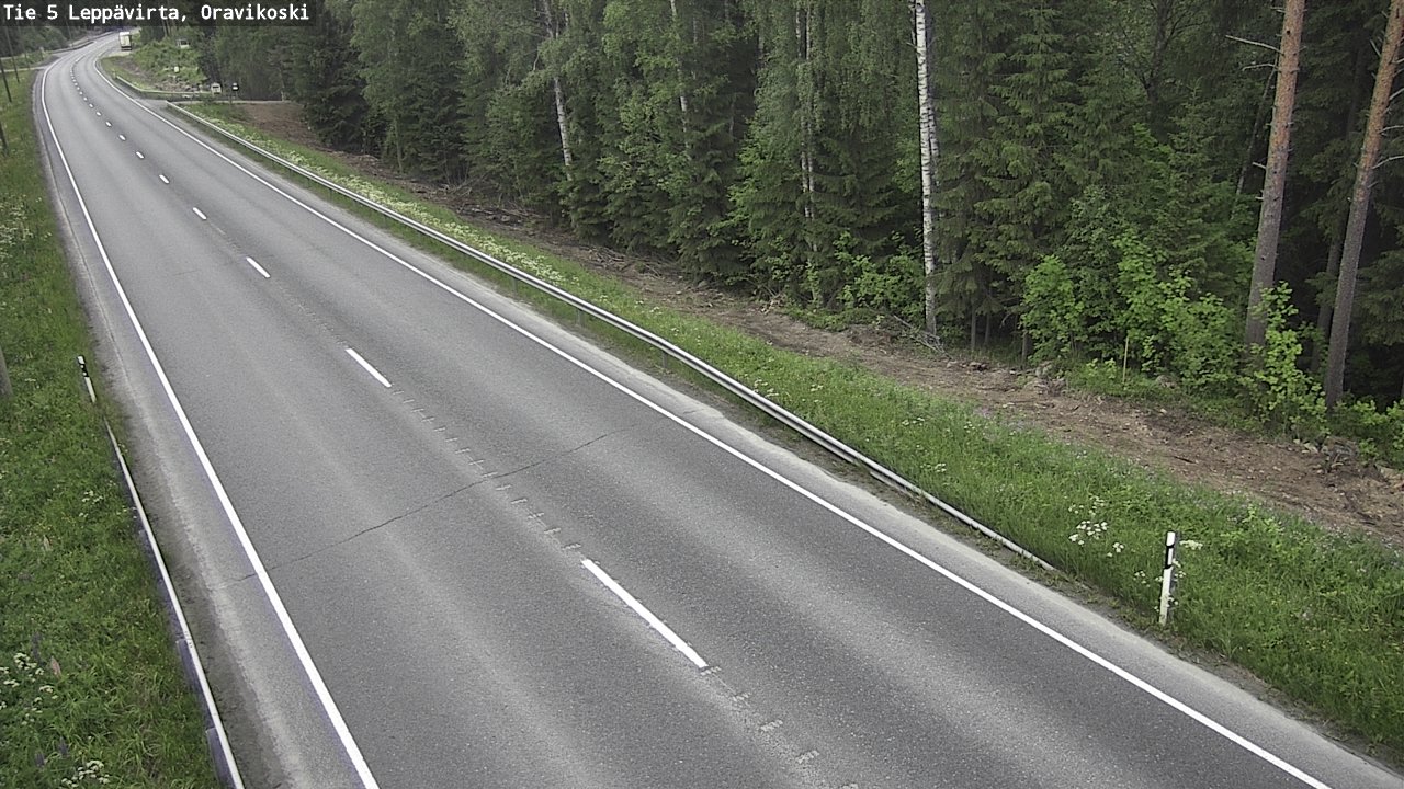 Weather Camera Image Road 5 Leppävirta, Oravikoski, Leppävirta, Pohjois-Savo