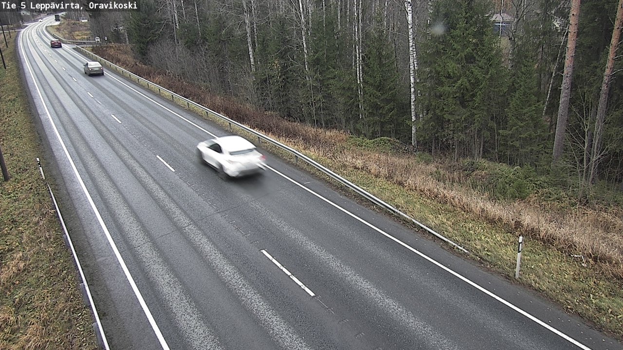 Weather Camera Image Väg 5 Leppävirta, Oravikoski, Leppävirta, Pohjois-Savo
