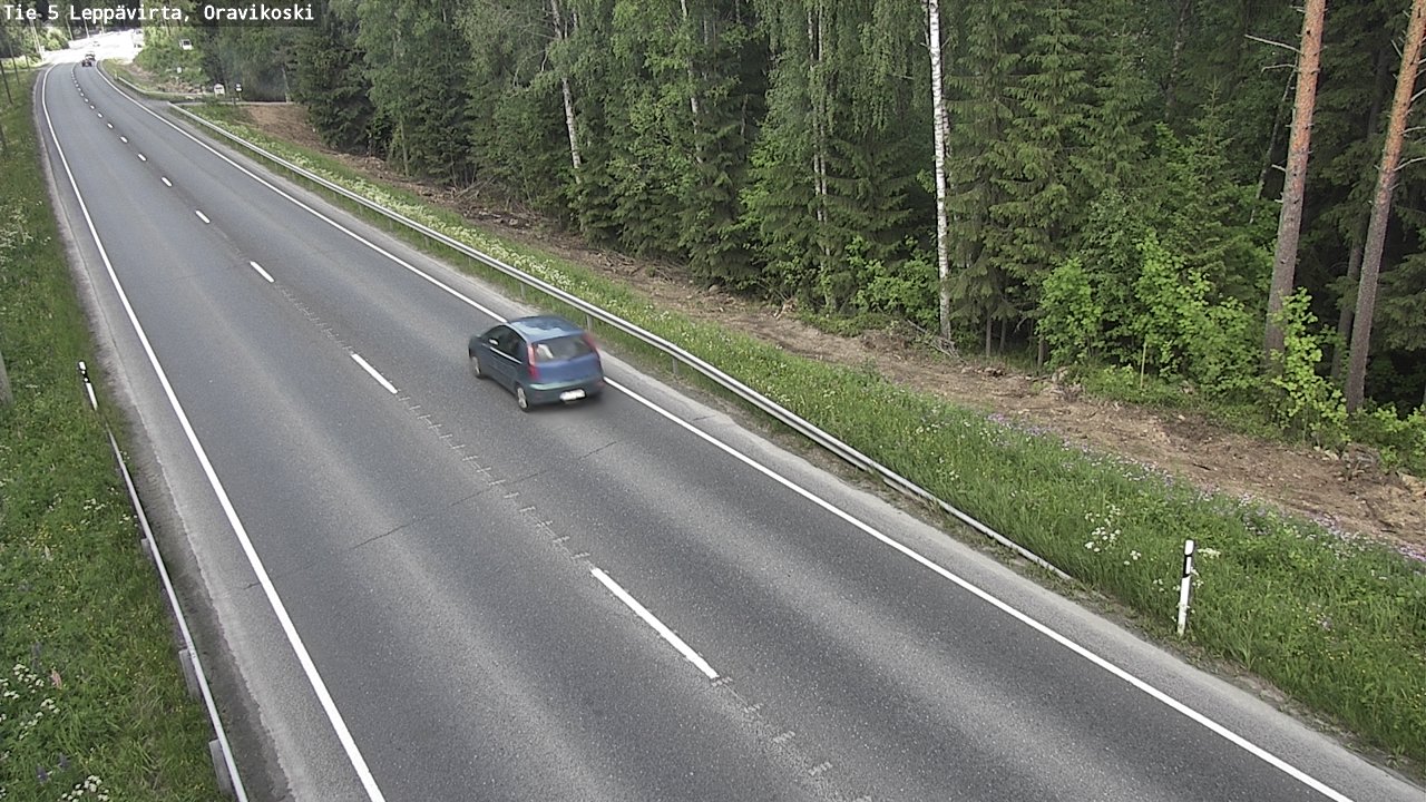 Weather Camera Image Road 5 Leppävirta, Oravikoski, Leppävirta, Pohjois-Savo