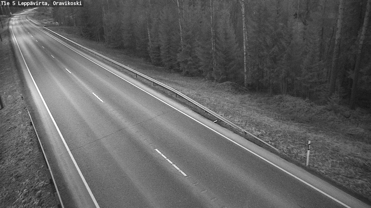 Weather Camera Image Road 5 Leppävirta, Oravikoski, Leppävirta, Pohjois-Savo