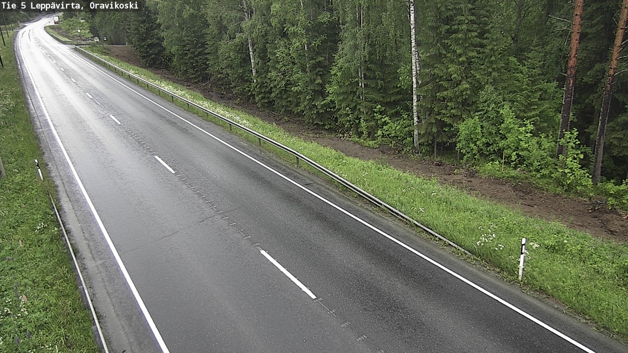 Weather Camera Image Road 5 Leppävirta, Oravikoski, Leppävirta, Pohjois-Savo