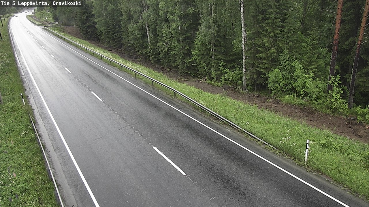 Weather Camera Image Road 5 Leppävirta, Oravikoski, Leppävirta, Pohjois-Savo