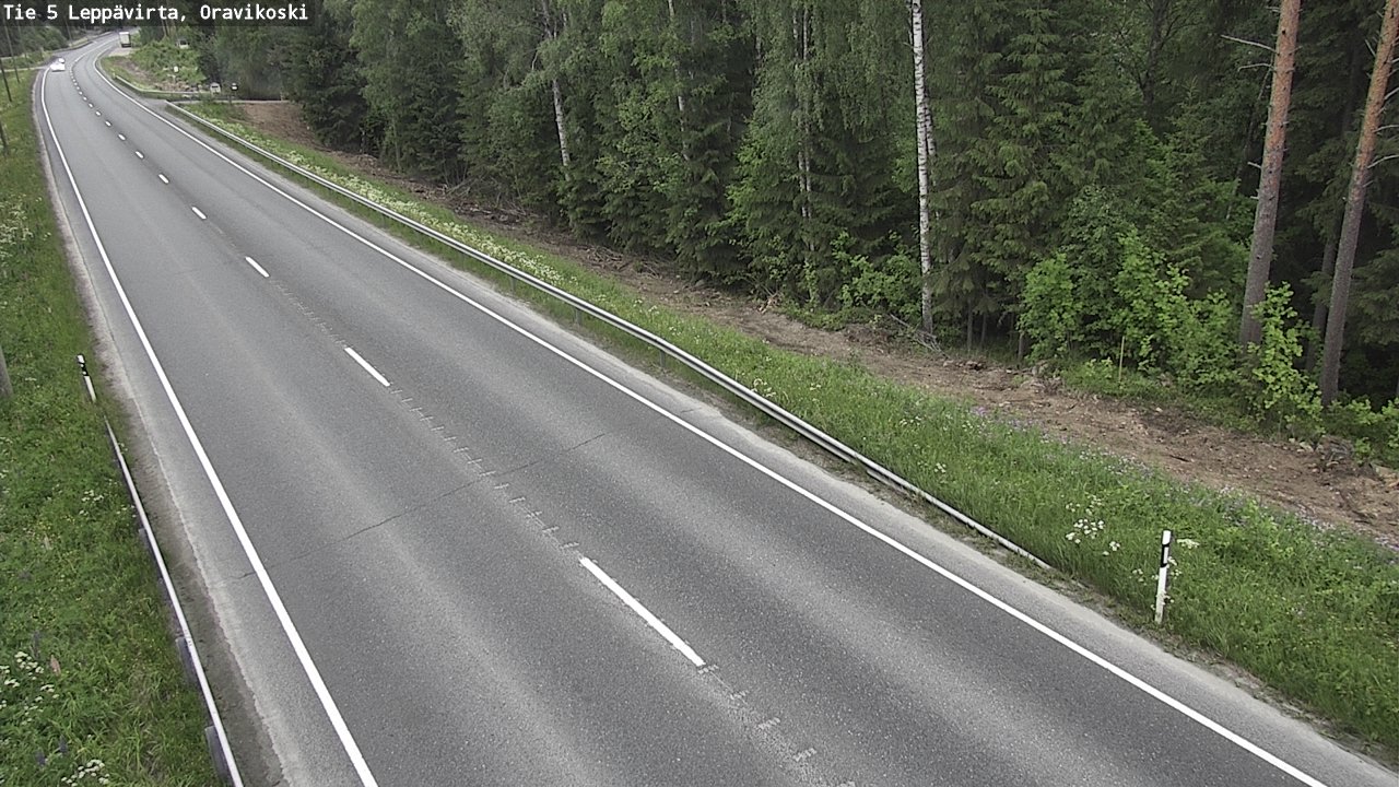 Weather Camera Image Road 5 Leppävirta, Oravikoski, Leppävirta, Pohjois-Savo