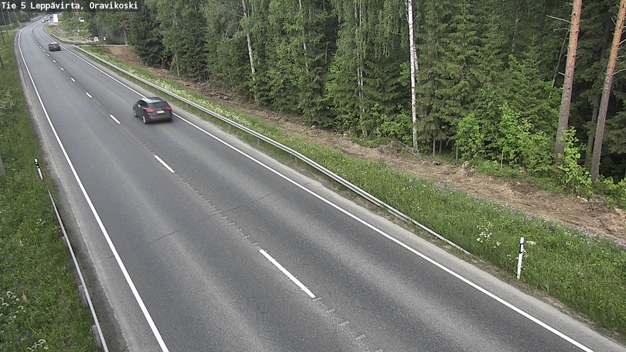 Weather Camera Image Road 5 Leppävirta, Oravikoski, Leppävirta, Pohjois-Savo