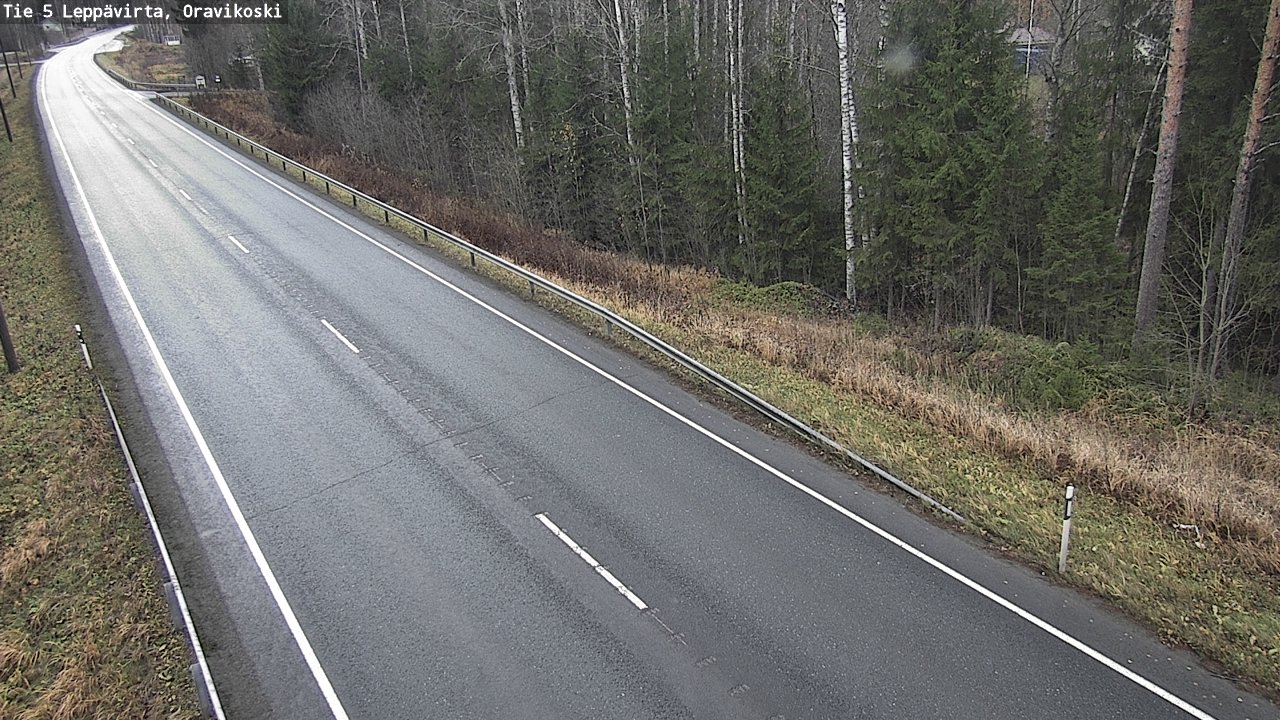 Weather Camera Image Väg 5 Leppävirta, Oravikoski, Leppävirta, Pohjois-Savo