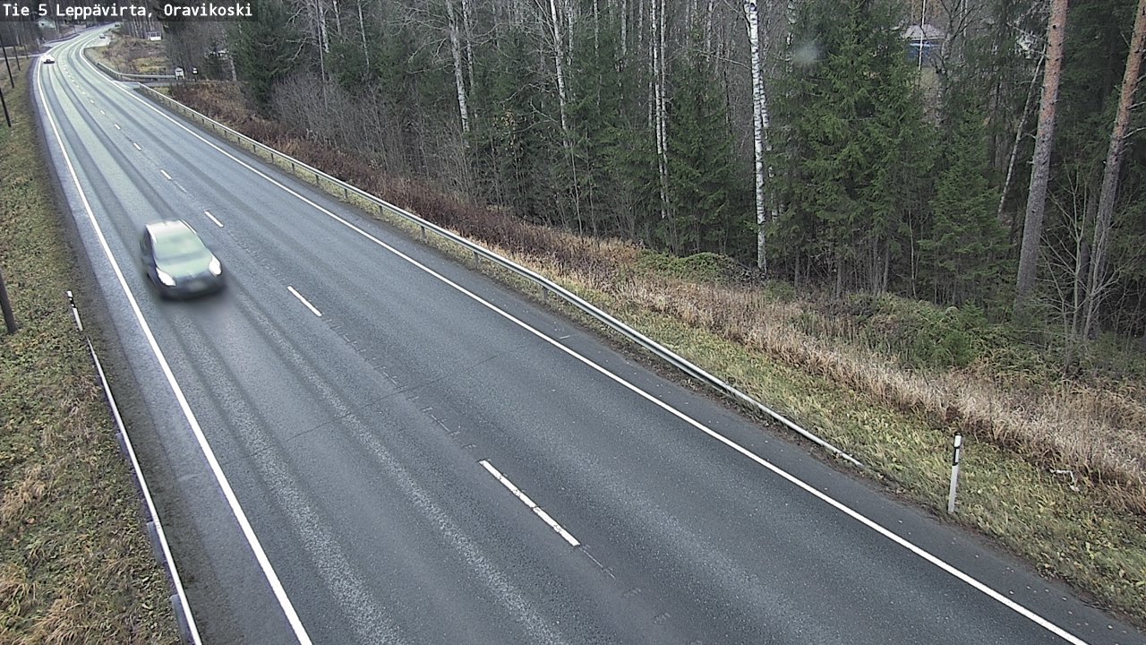 Weather Camera Image Väg 5 Leppävirta, Oravikoski, Leppävirta, Pohjois-Savo