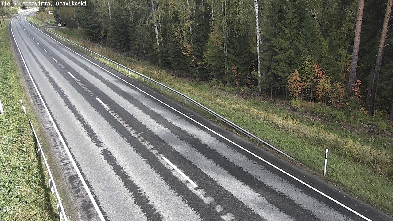 Weather Camera Image Väg 5 Leppävirta, Oravikoski, Leppävirta, Pohjois-Savo