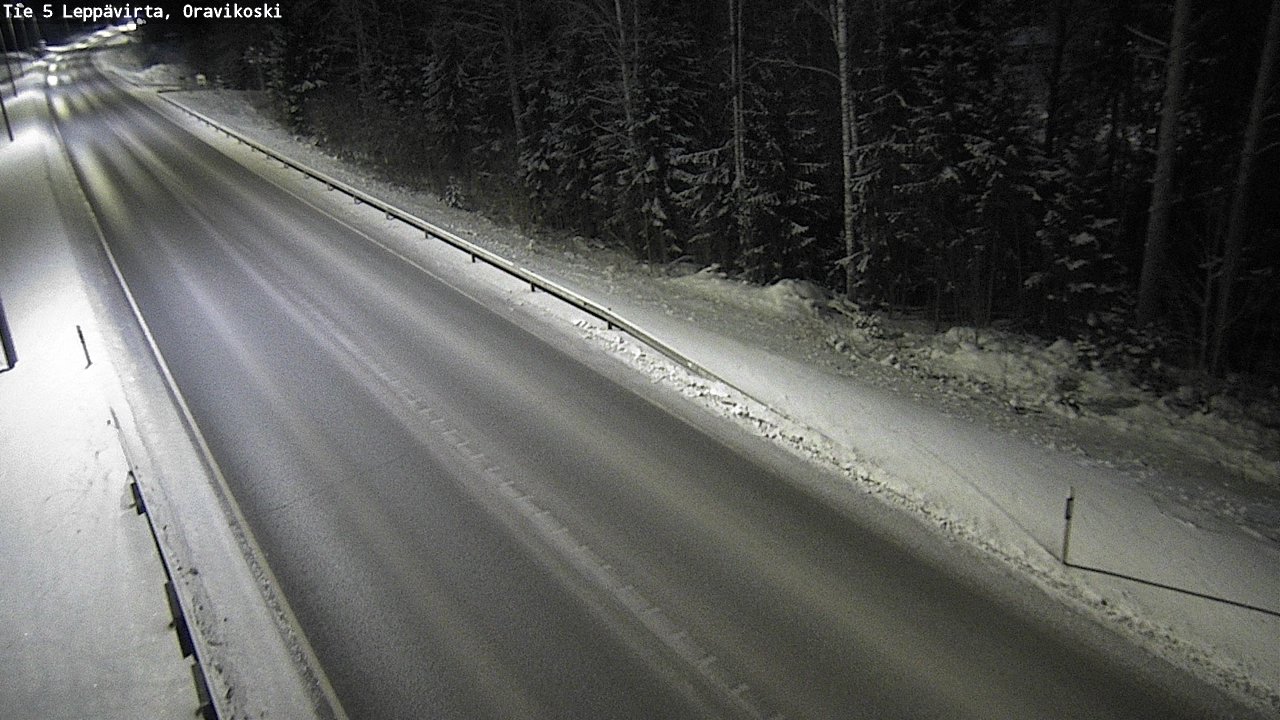 Weather Camera Image Väg 5 Leppävirta, Oravikoski, Leppävirta, Pohjois-Savo