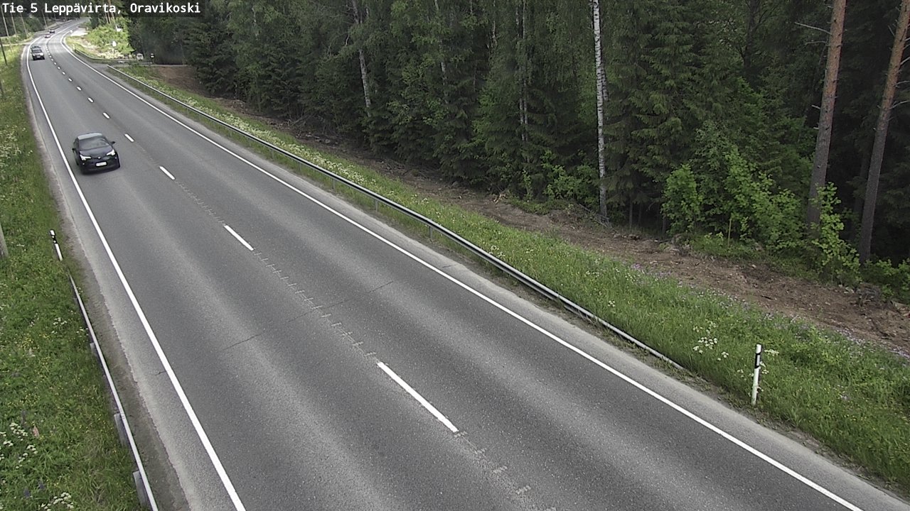 Weather Camera Image Road 5 Leppävirta, Oravikoski, Leppävirta, Pohjois-Savo