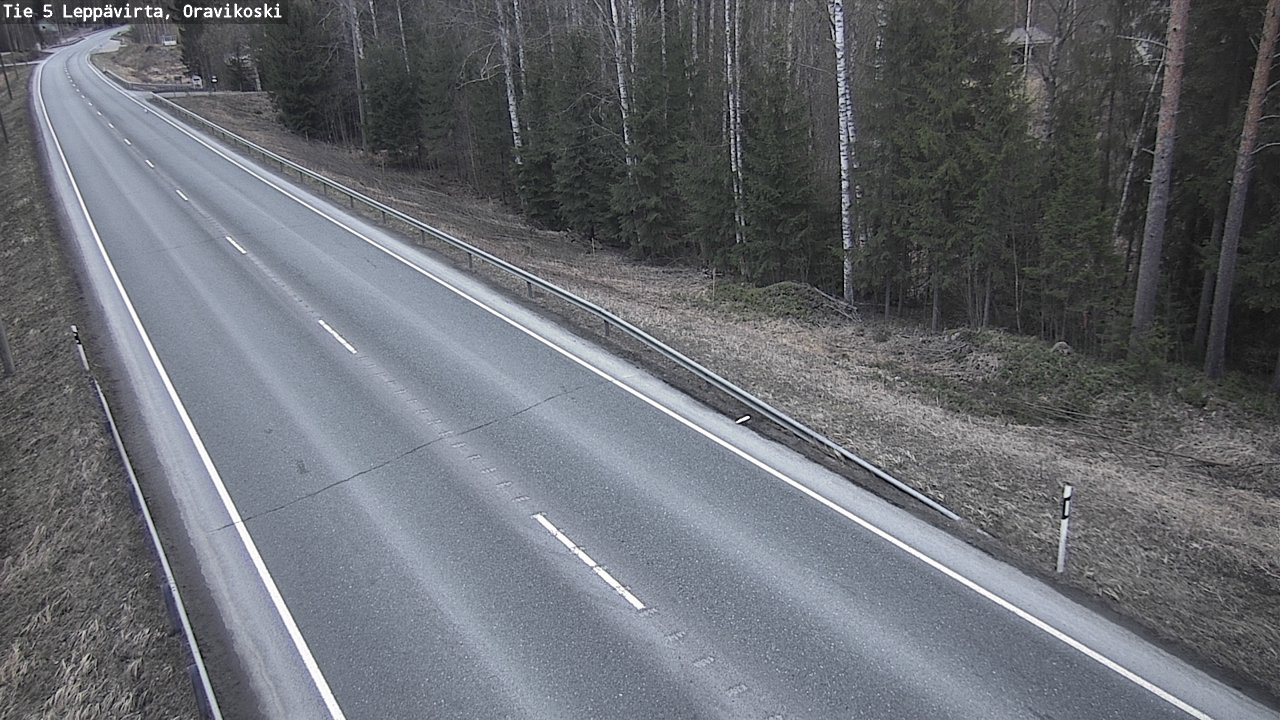 Weather Camera Image Road 5 Leppävirta, Oravikoski, Leppävirta, Pohjois-Savo