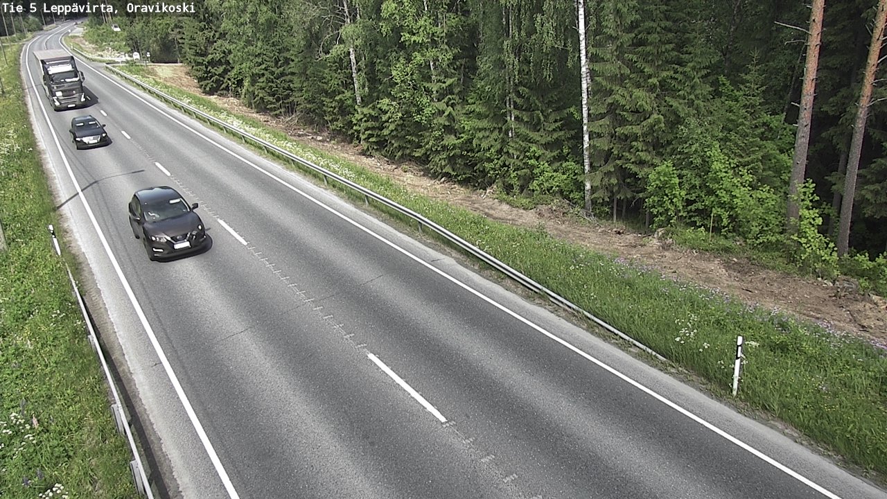 Weather Camera Image Road 5 Leppävirta, Oravikoski, Leppävirta, Pohjois-Savo