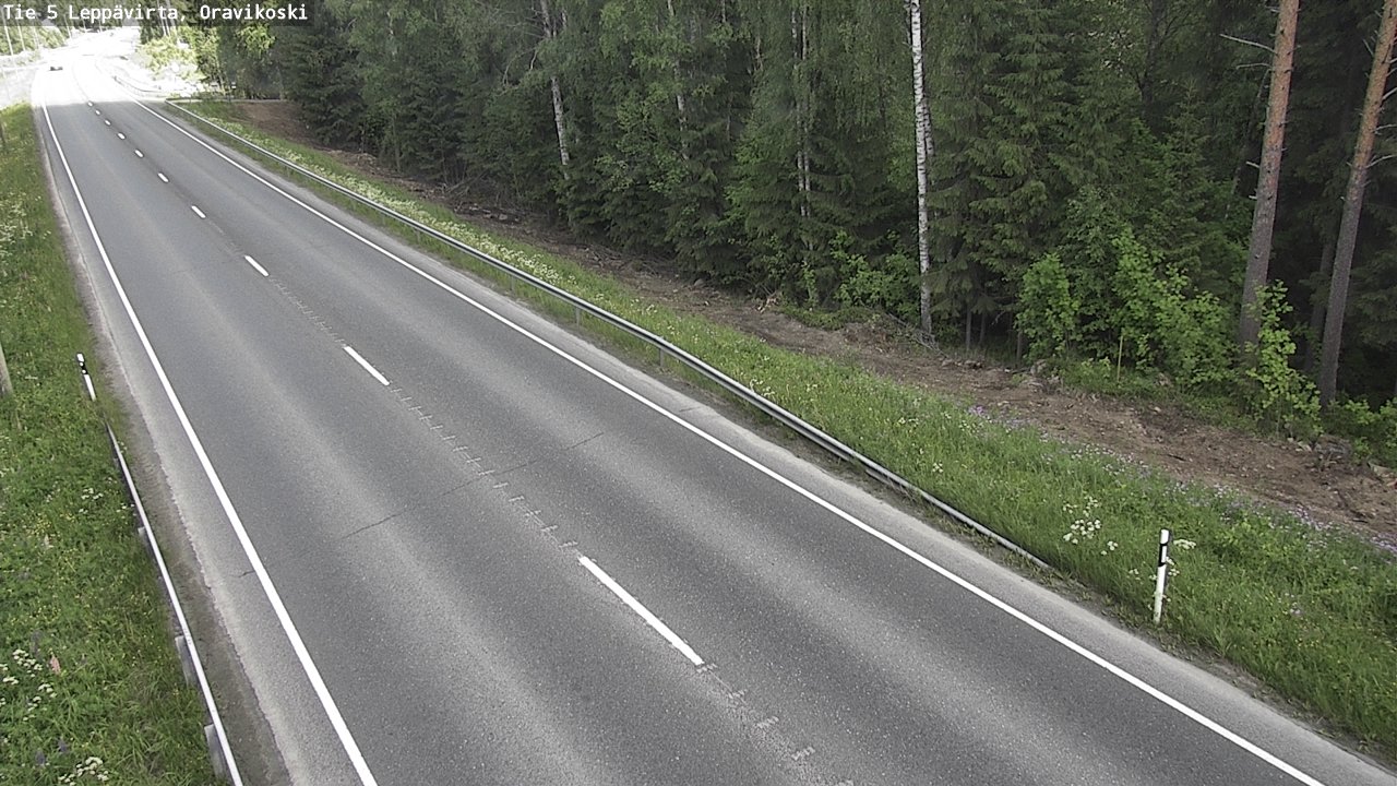 Weather Camera Image Road 5 Leppävirta, Oravikoski, Leppävirta, Pohjois-Savo