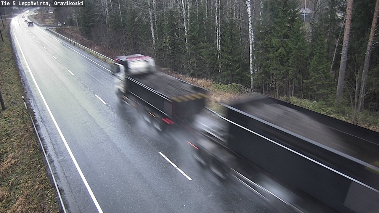 Weather Camera Image Väg 5 Leppävirta, Oravikoski, Leppävirta, Pohjois-Savo
