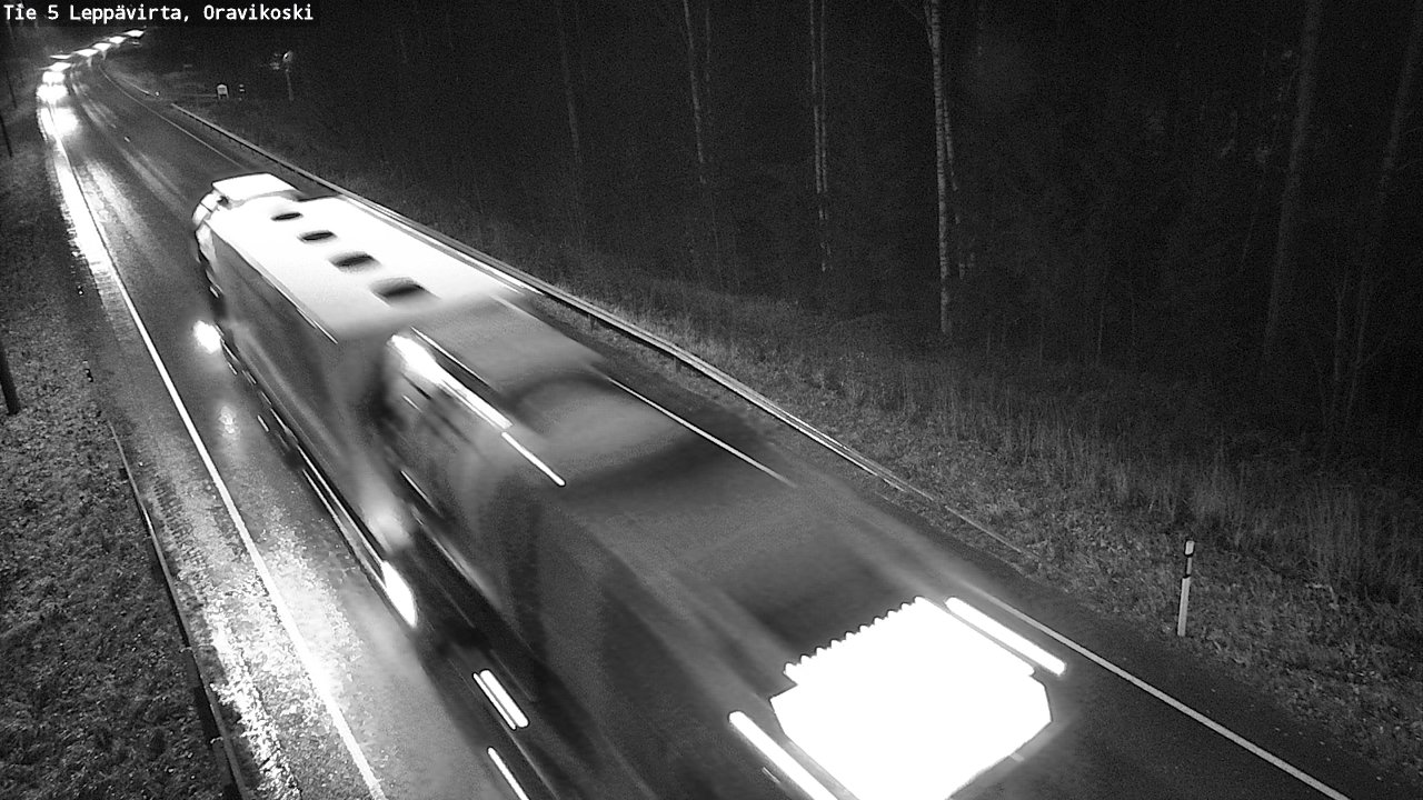 Weather Camera Image Väg 5 Leppävirta, Oravikoski, Leppävirta, Pohjois-Savo