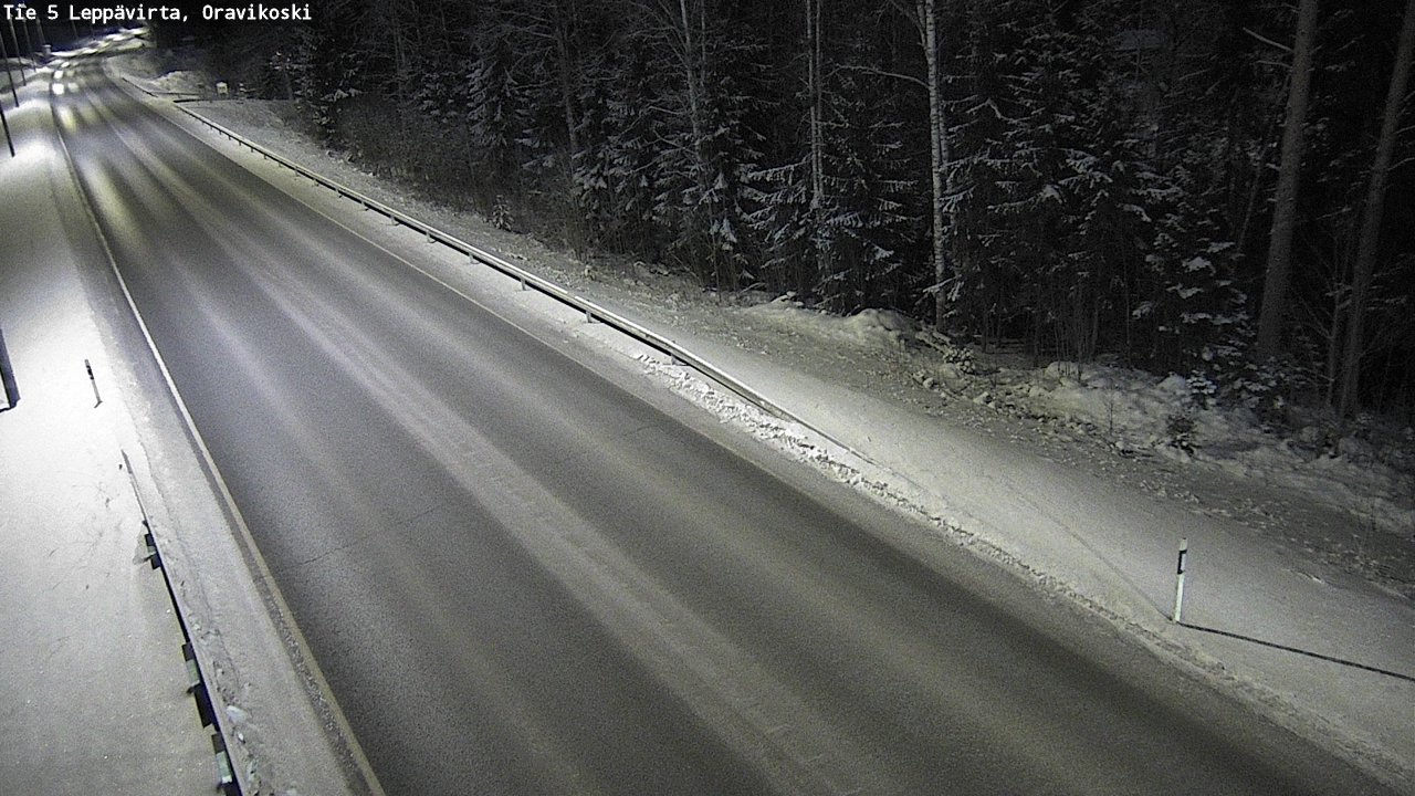 Weather Camera Image Väg 5 Leppävirta, Oravikoski, Leppävirta, Pohjois-Savo