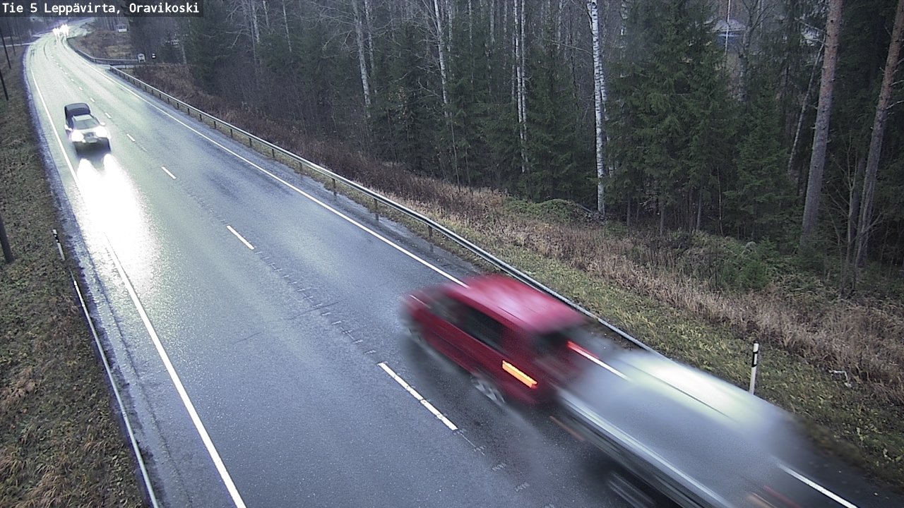 Weather Camera Image Väg 5 Leppävirta, Oravikoski, Leppävirta, Pohjois-Savo