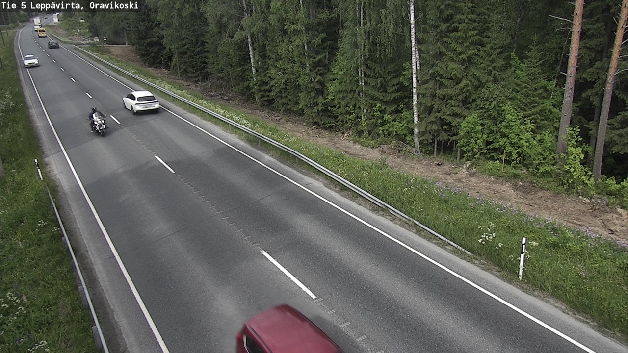 Weather Camera Image Road 5 Leppävirta, Oravikoski, Leppävirta, Pohjois-Savo