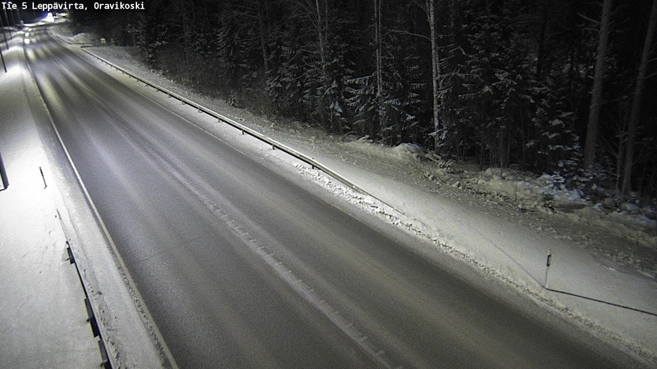 Weather Camera Image Väg 5 Leppävirta, Oravikoski, Leppävirta, Pohjois-Savo