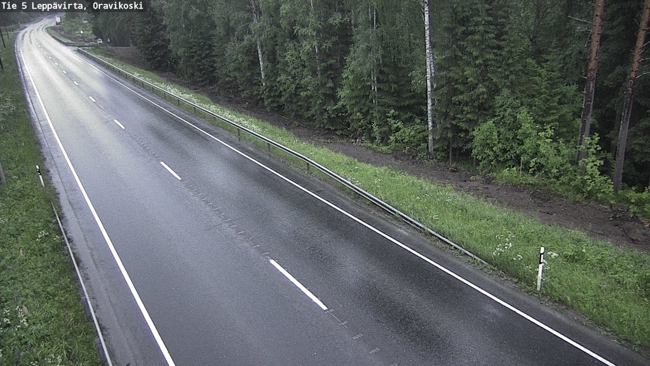 Weather Camera Image Road 5 Leppävirta, Oravikoski, Leppävirta, Pohjois-Savo