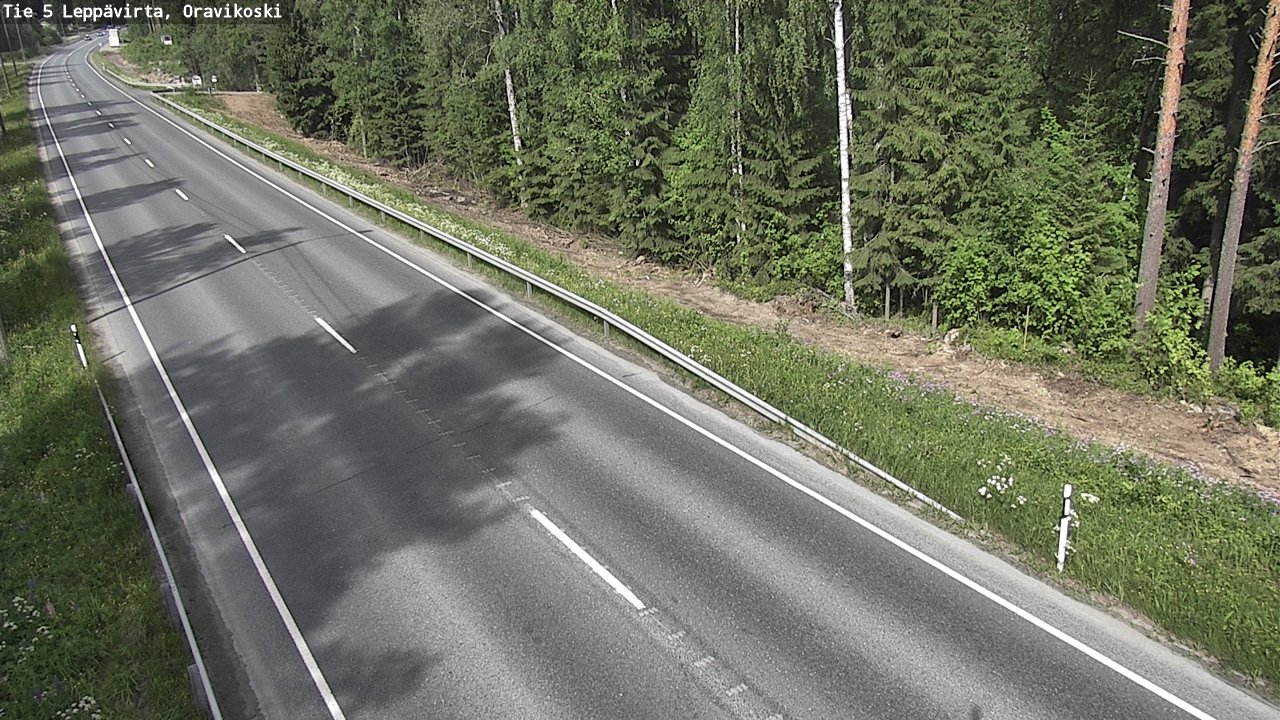 Weather Camera Image Road 5 Leppävirta, Oravikoski, Leppävirta, Pohjois-Savo