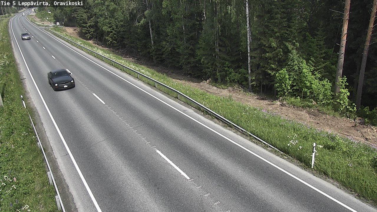 Weather Camera Image Road 5 Leppävirta, Oravikoski, Leppävirta, Pohjois-Savo