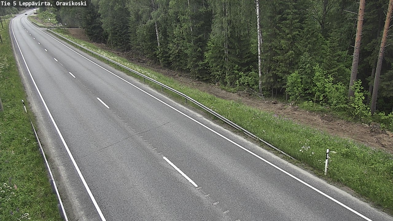 Weather Camera Image Road 5 Leppävirta, Oravikoski, Leppävirta, Pohjois-Savo