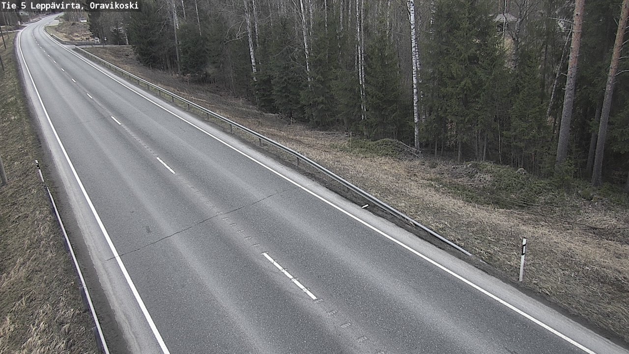 Weather Camera Image Road 5 Leppävirta, Oravikoski, Leppävirta, Pohjois-Savo