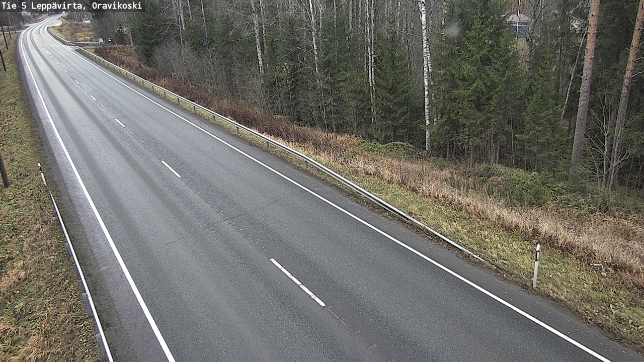 Weather Camera Image Väg 5 Leppävirta, Oravikoski, Leppävirta, Pohjois-Savo