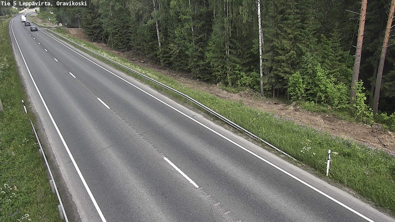 Weather Camera Image Road 5 Leppävirta, Oravikoski, Leppävirta, Pohjois-Savo