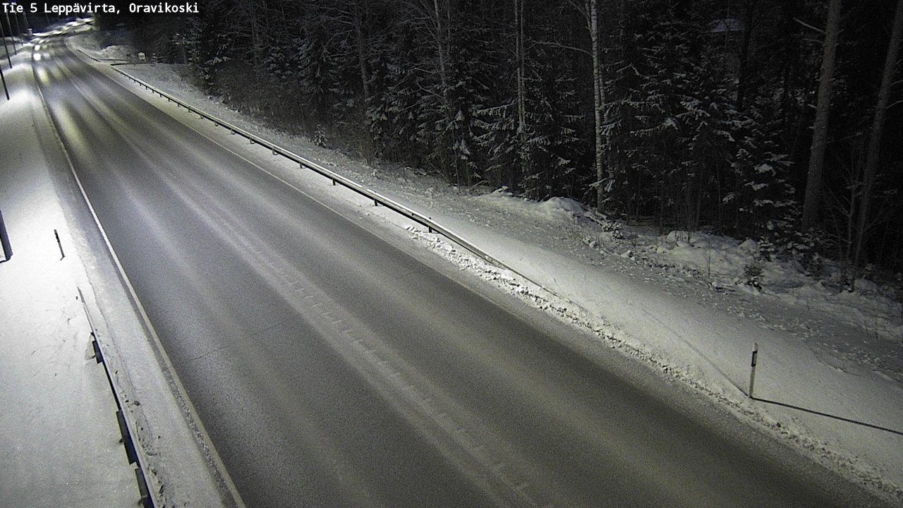Weather Camera Image Väg 5 Leppävirta, Oravikoski, Leppävirta, Pohjois-Savo