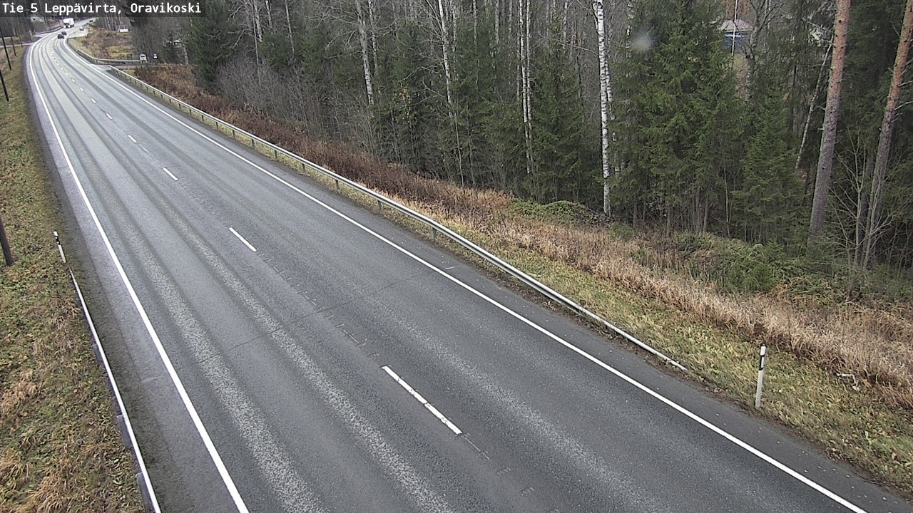 Weather Camera Image Väg 5 Leppävirta, Oravikoski, Leppävirta, Pohjois-Savo