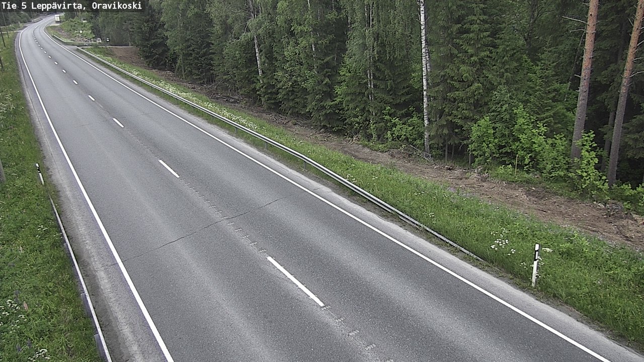 Weather Camera Image Road 5 Leppävirta, Oravikoski, Leppävirta, Pohjois-Savo