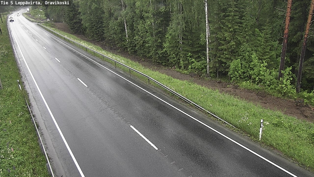 Weather Camera Image Väg 5 Leppävirta, Oravikoski, Leppävirta, Pohjois-Savo
