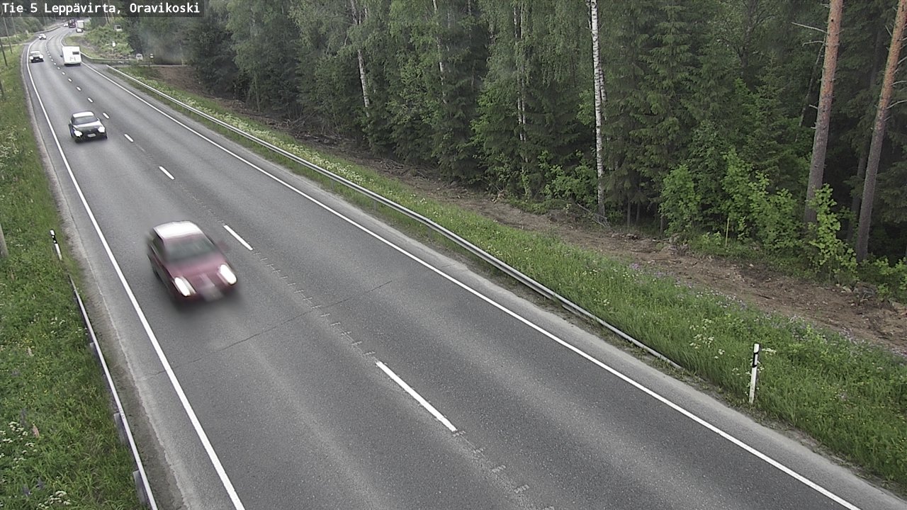 Weather Camera Image Road 5 Leppävirta, Oravikoski, Leppävirta, Pohjois-Savo