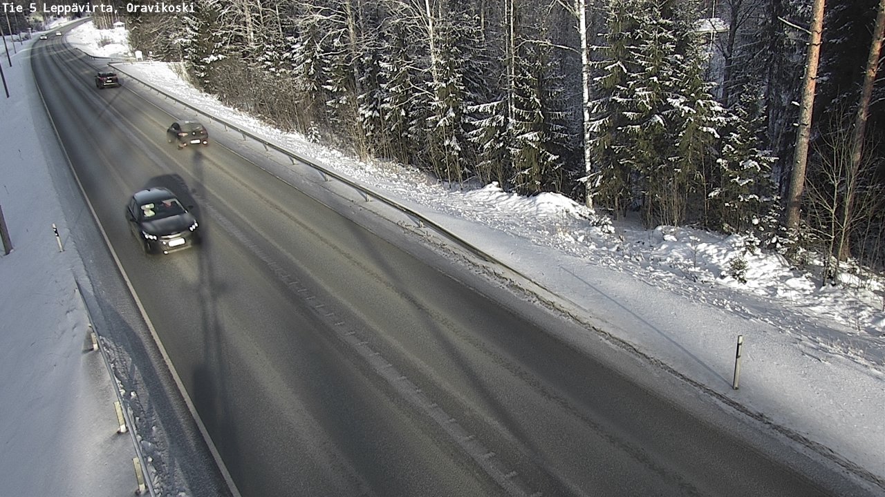 Weather Camera Image Väg 5 Leppävirta, Oravikoski, Leppävirta, Pohjois-Savo