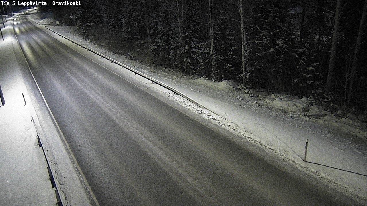 Weather Camera Image Väg 5 Leppävirta, Oravikoski, Leppävirta, Pohjois-Savo