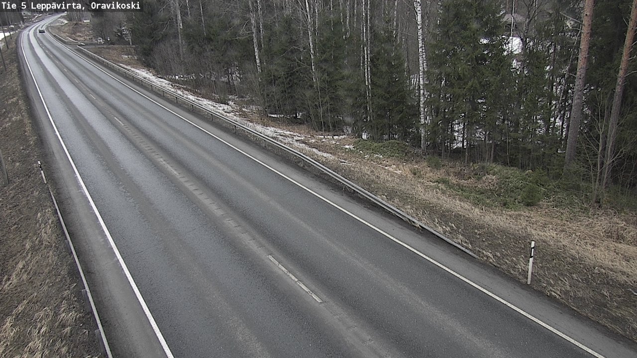Weather Camera Image Road 5 Leppävirta, Oravikoski, Leppävirta, Pohjois-Savo