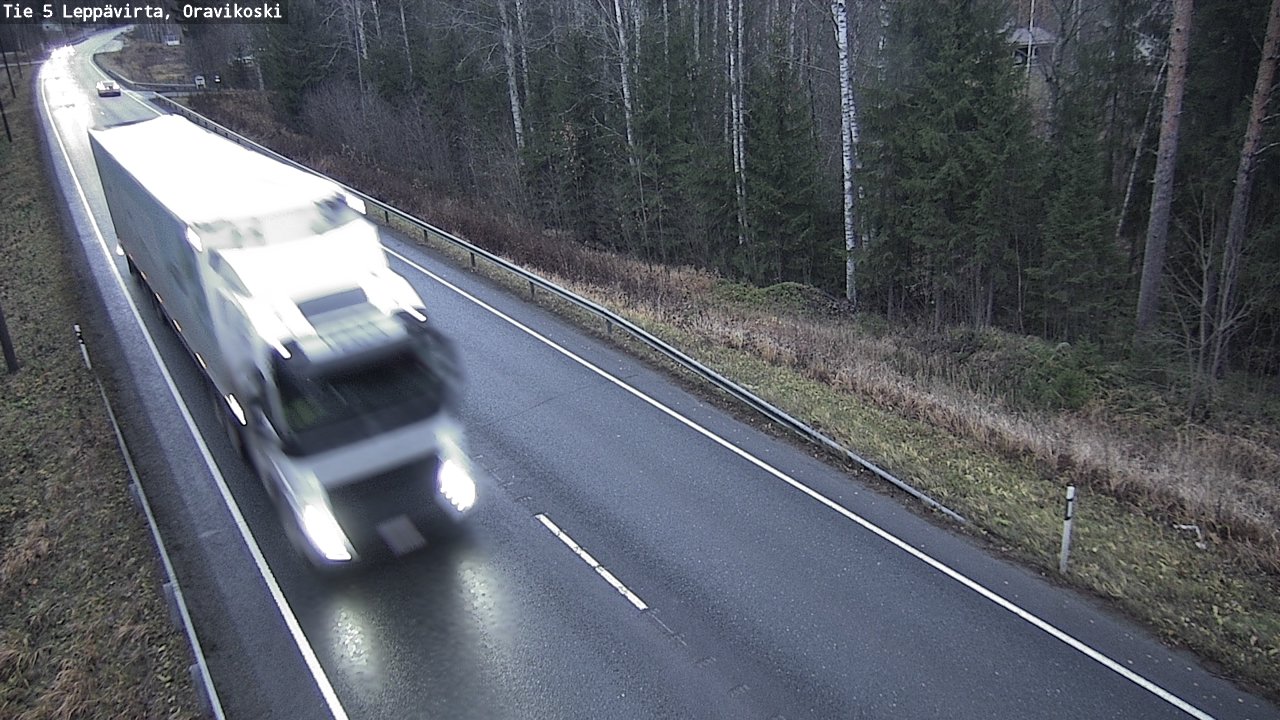 Weather Camera Image Väg 5 Leppävirta, Oravikoski, Leppävirta, Pohjois-Savo