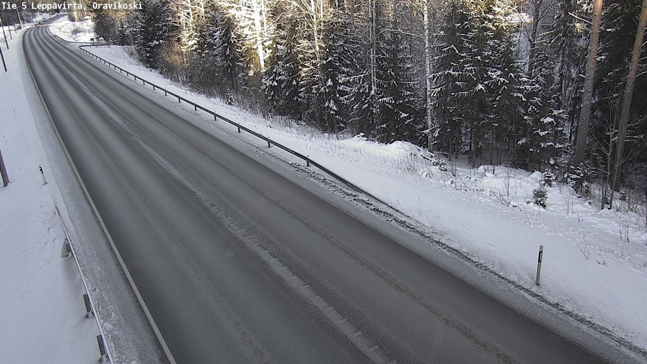 Weather Camera Image Väg 5 Leppävirta, Oravikoski, Leppävirta, Pohjois-Savo