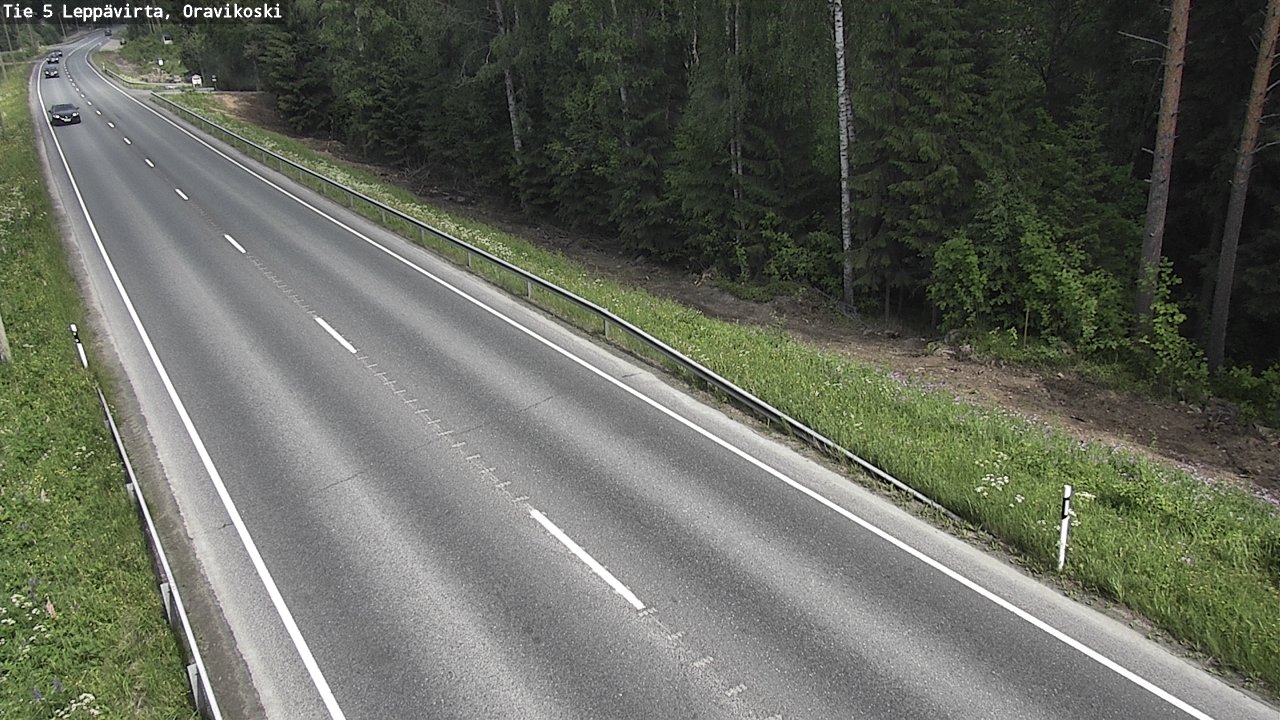 Weather Camera Image Road 5 Leppävirta, Oravikoski, Leppävirta, Pohjois-Savo