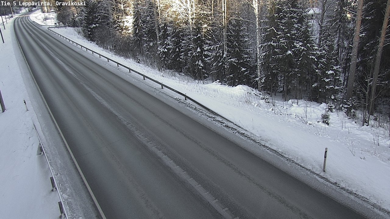 Weather Camera Image Väg 5 Leppävirta, Oravikoski, Leppävirta, Pohjois-Savo