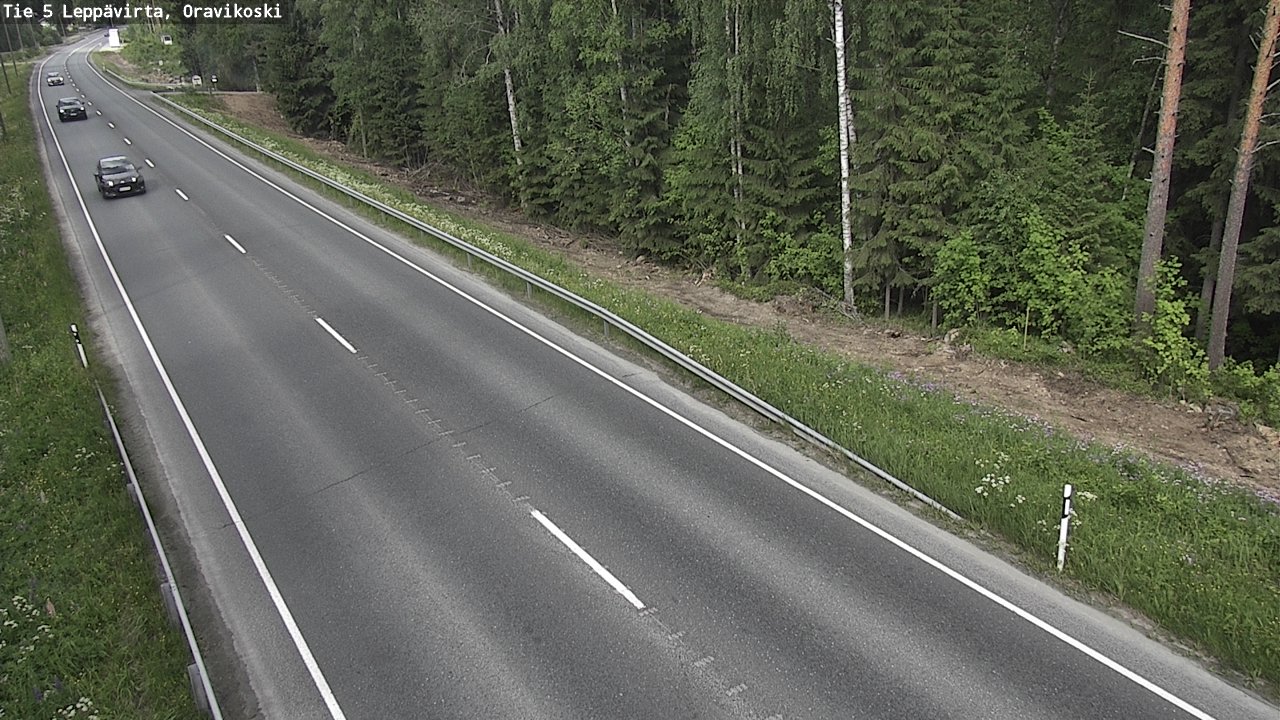 Weather Camera Image Road 5 Leppävirta, Oravikoski, Leppävirta, Pohjois-Savo