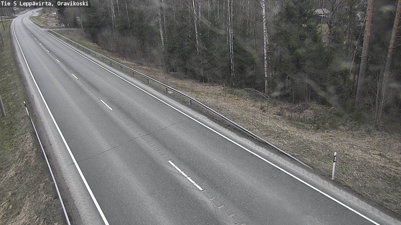 Weather Camera Image Road 5 Leppävirta, Oravikoski, Leppävirta, Pohjois-Savo