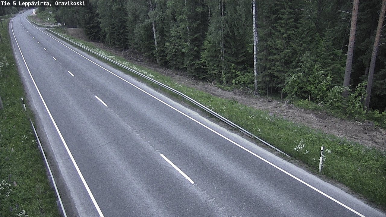 Weather Camera Image Road 5 Leppävirta, Oravikoski, Leppävirta, Pohjois-Savo