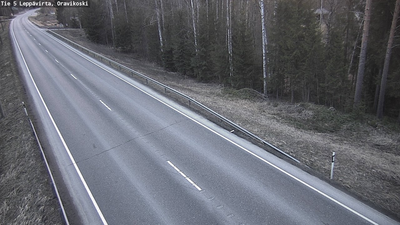 Weather Camera Image Road 5 Leppävirta, Oravikoski, Leppävirta, Pohjois-Savo