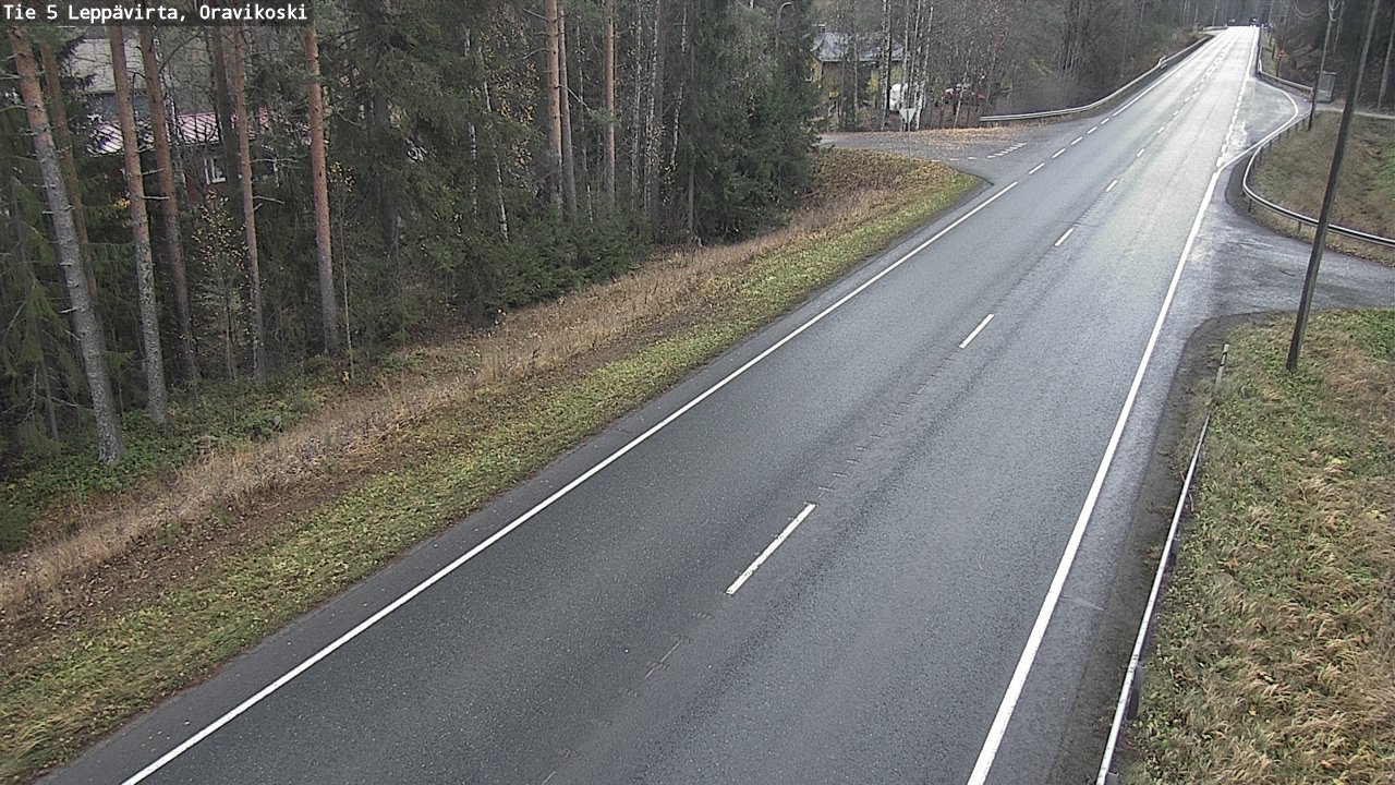 Weather Camera Image Väg 5 Leppävirta, Oravikoski, Leppävirta, Pohjois-Savo