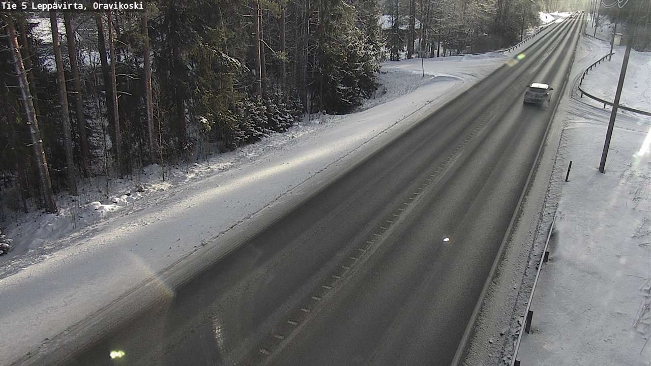 Weather Camera Image Väg 5 Leppävirta, Oravikoski, Leppävirta, Pohjois-Savo