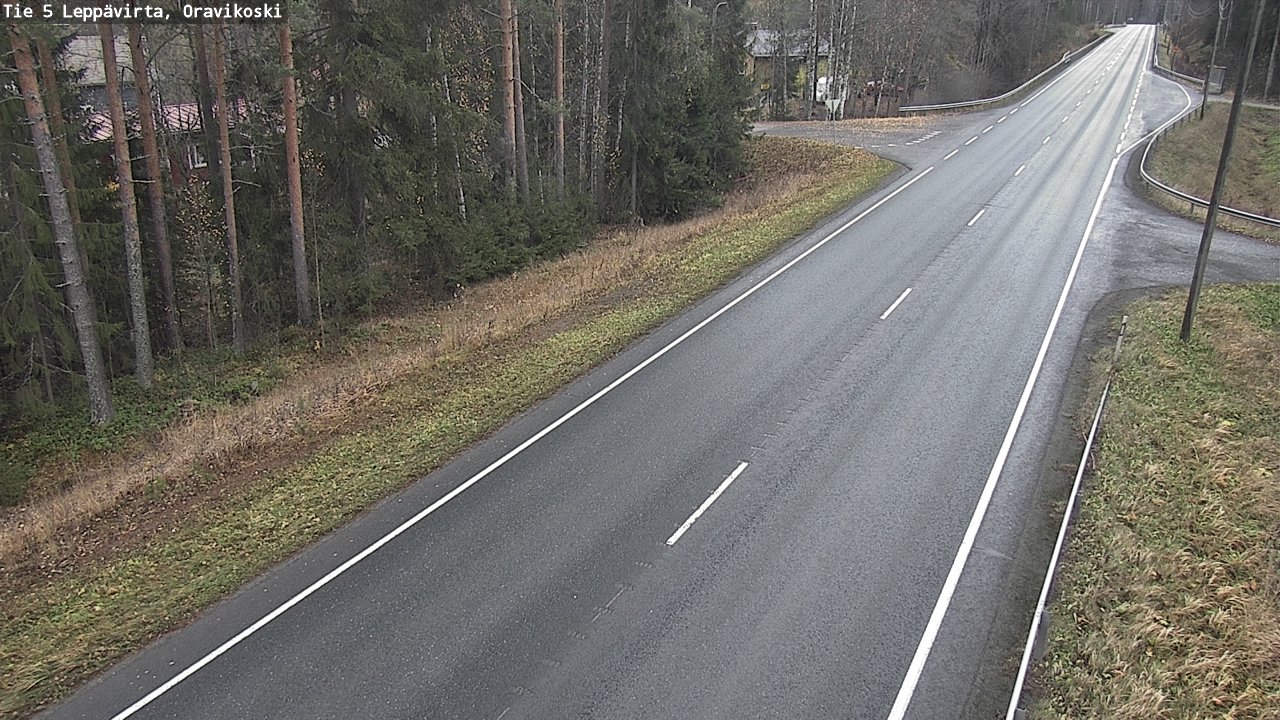 Weather Camera Image Väg 5 Leppävirta, Oravikoski, Leppävirta, Pohjois-Savo