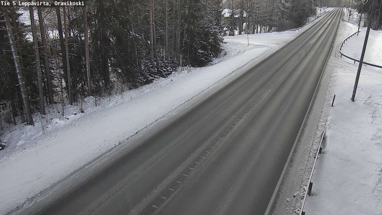 Weather Camera Image Väg 5 Leppävirta, Oravikoski, Leppävirta, Pohjois-Savo