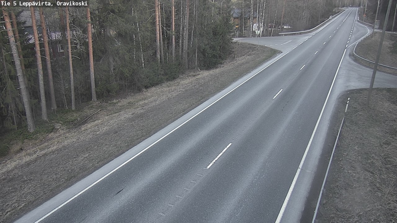 Weather Camera Image Väg 5 Leppävirta, Oravikoski, Leppävirta, Pohjois-Savo